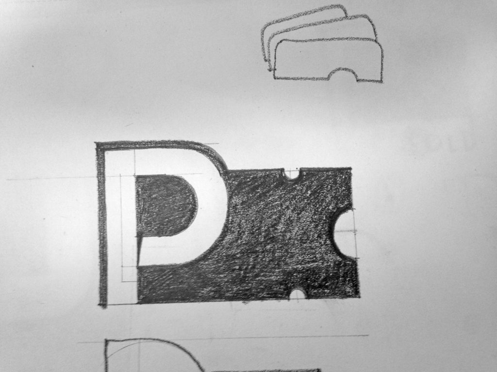 passfold logo design idea sketch