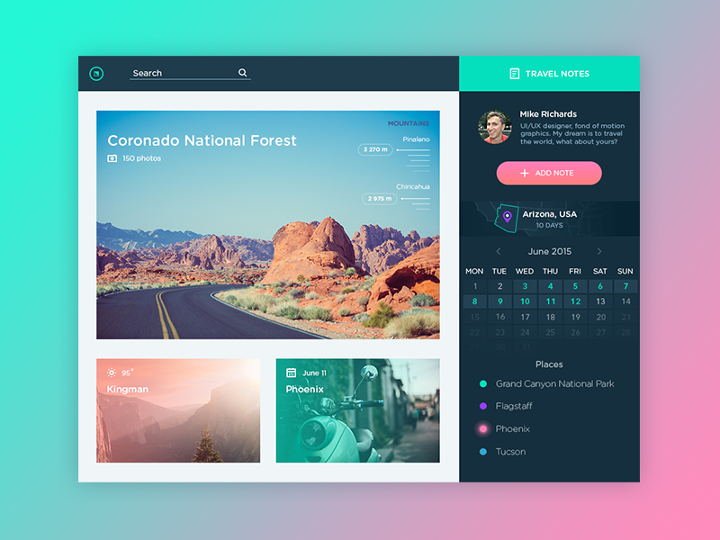 tubik studio graphic ui travel