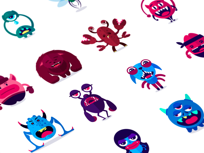 monsters mascots tubikstudio-illustration