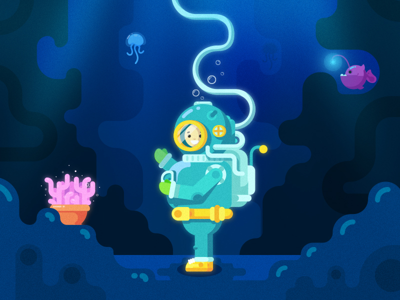 tubik illustration underwater