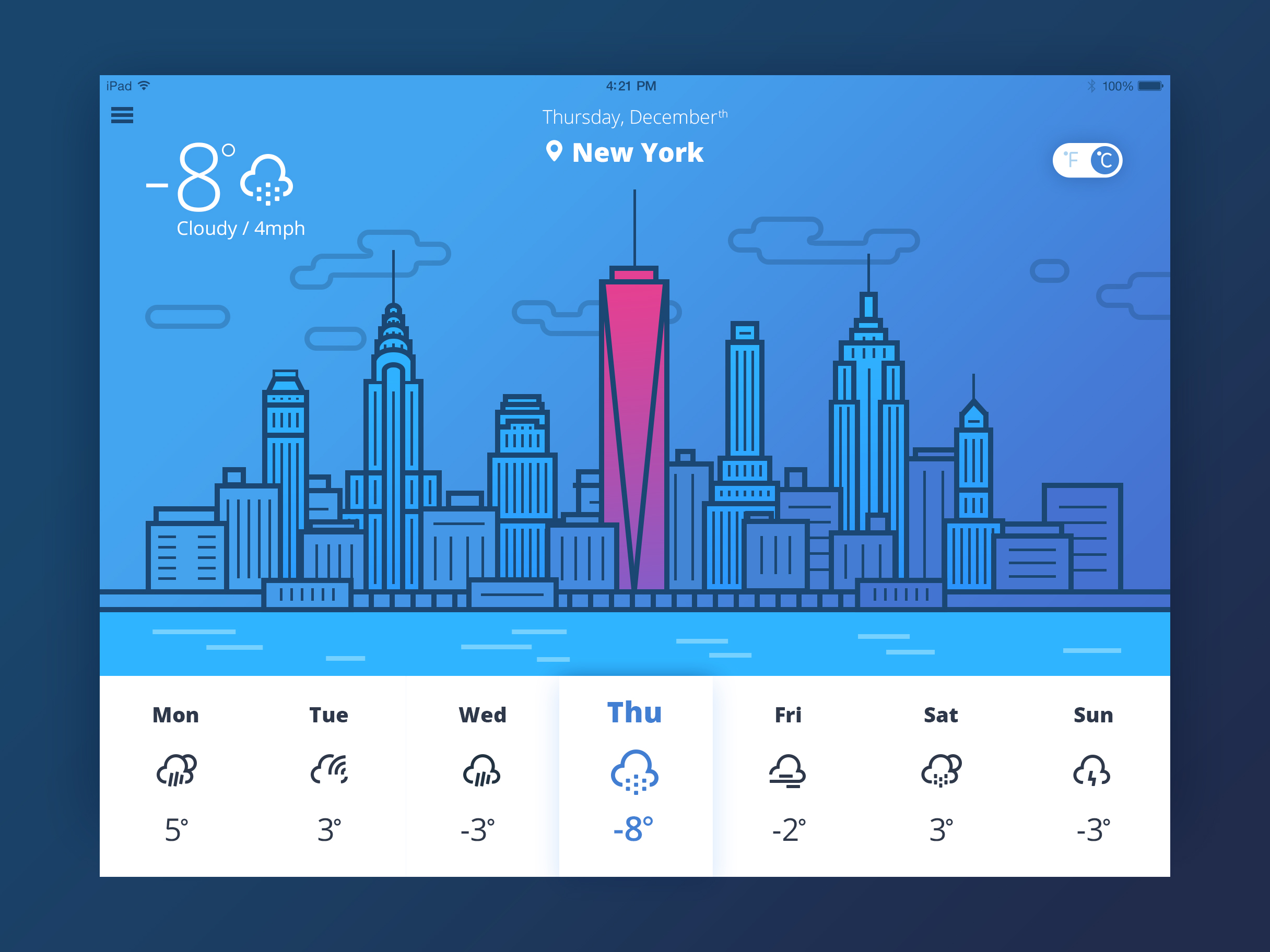 weather icons app design