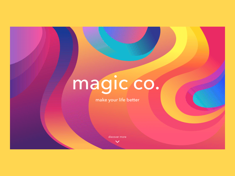 magicco tubik studio landing page design