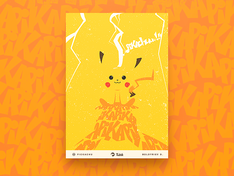 tubikstudio illustration pickachu poster design