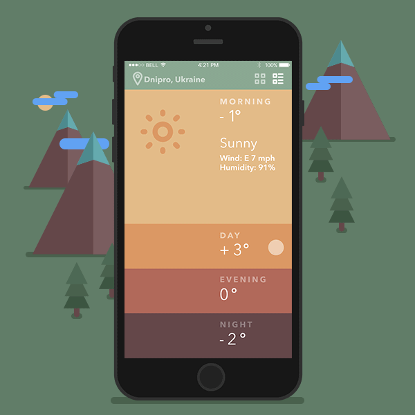 tubikstudio weather app animation