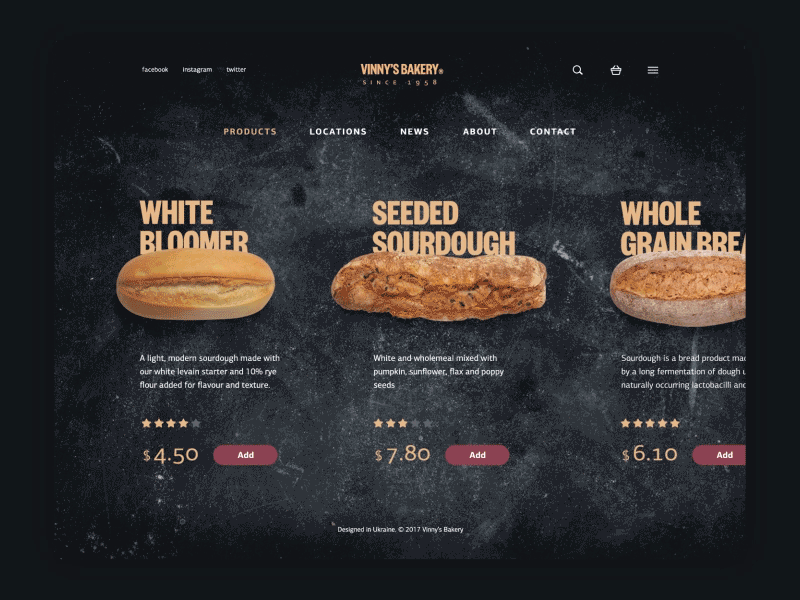Bakery website design case study tubik