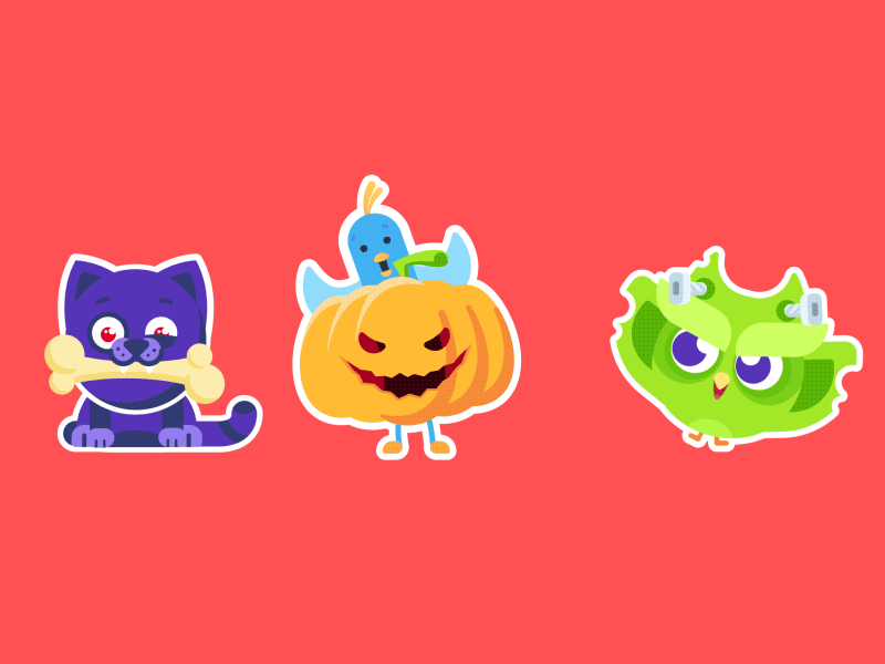 halloween animation stickers toonie