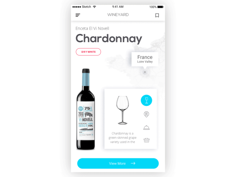 wineyard app UI animation_tubik