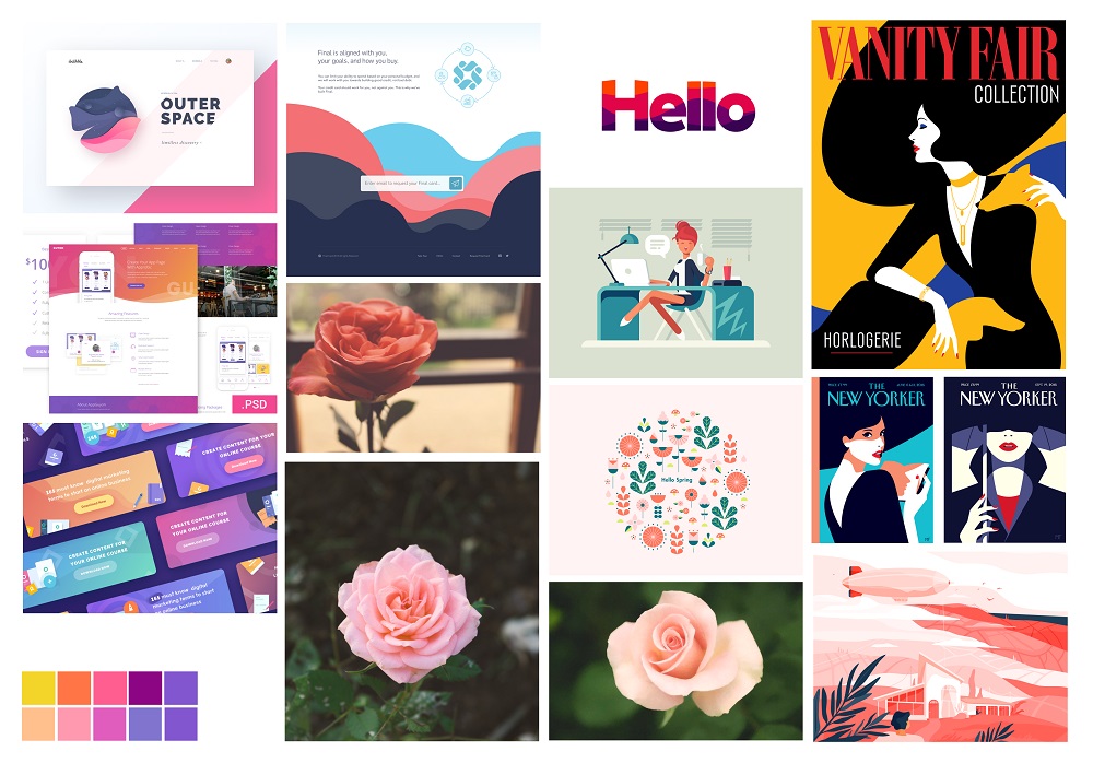 mood board template for ui design
