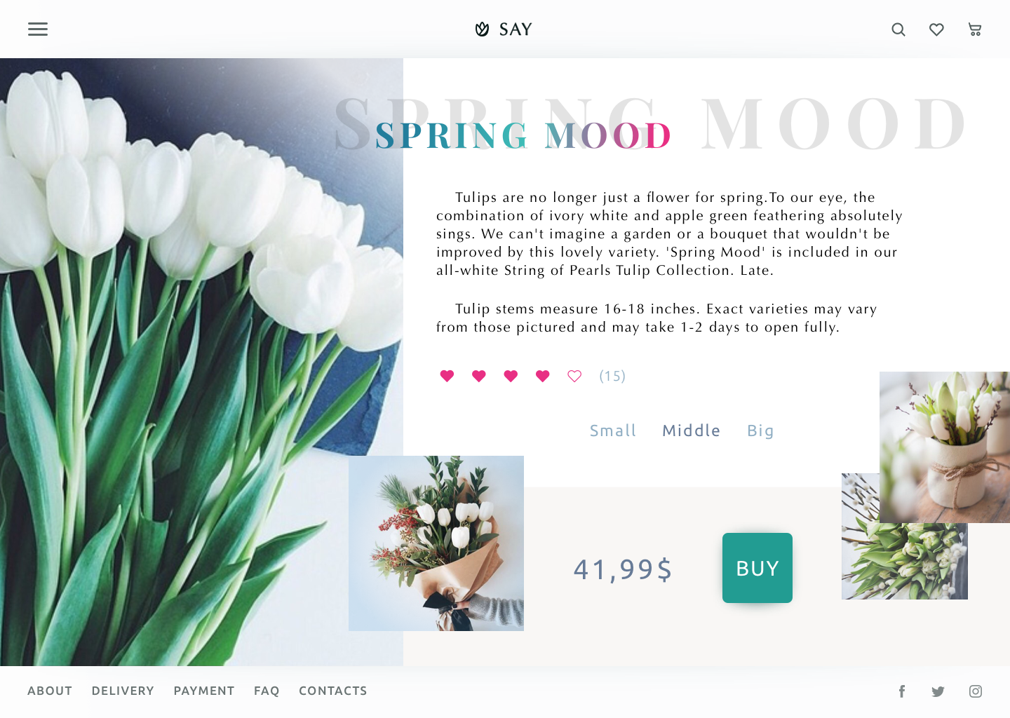 website flowers shop product_page