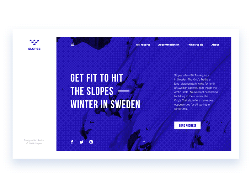 slopes website design animation