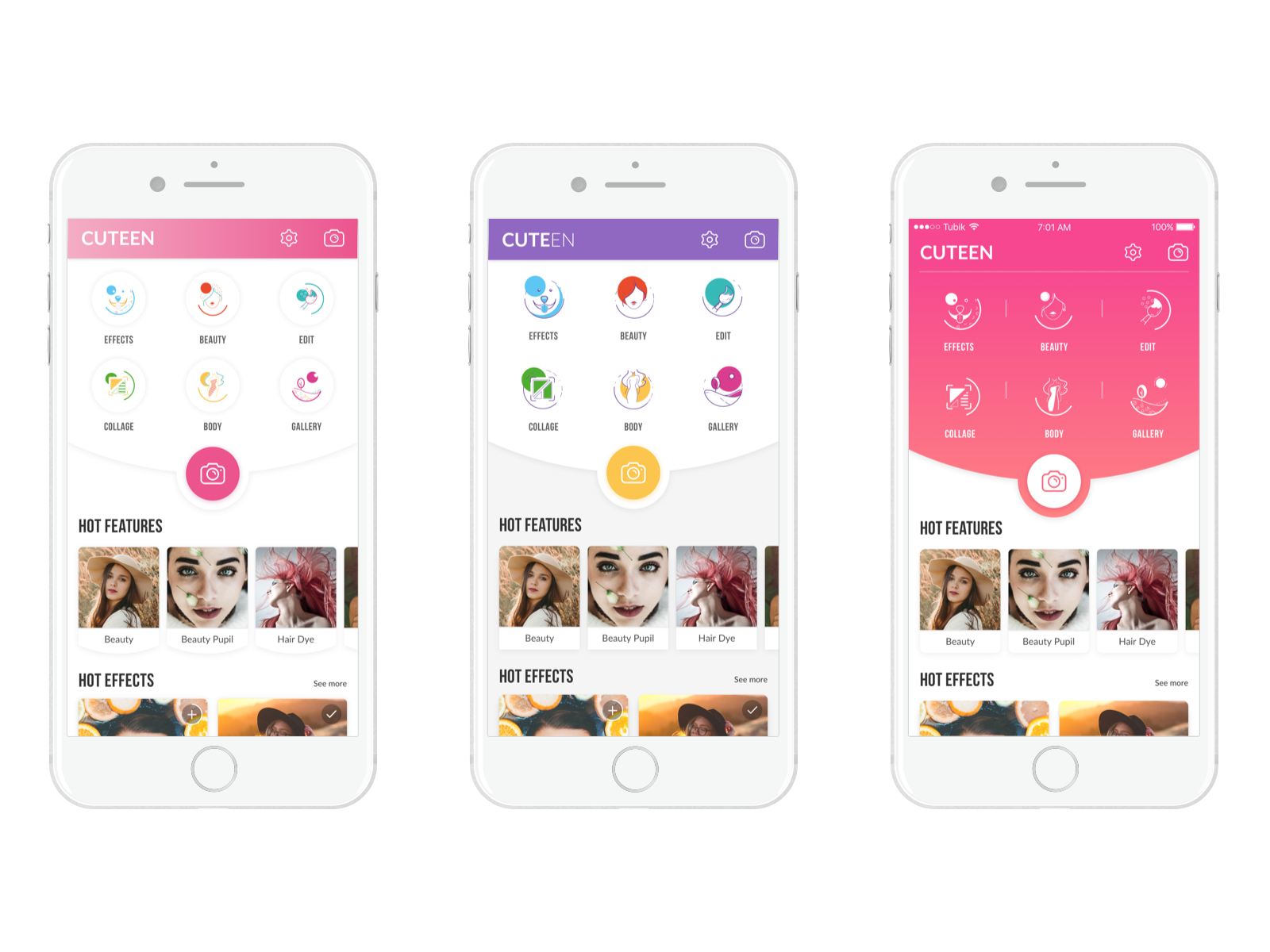 UI Concept cuteen app tubik