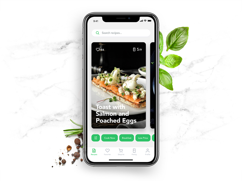 perfect recipes app ui design tubik