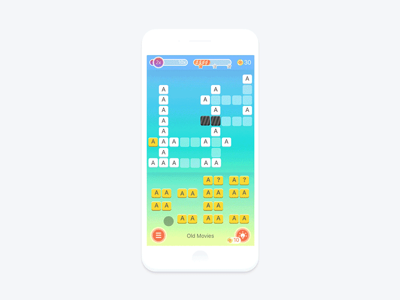 Case Study: Letter Bounce. UI Design for a Mobile Game
