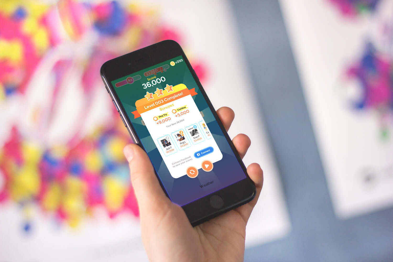 Case Study: Letter Bounce. UI Design for a Mobile Game