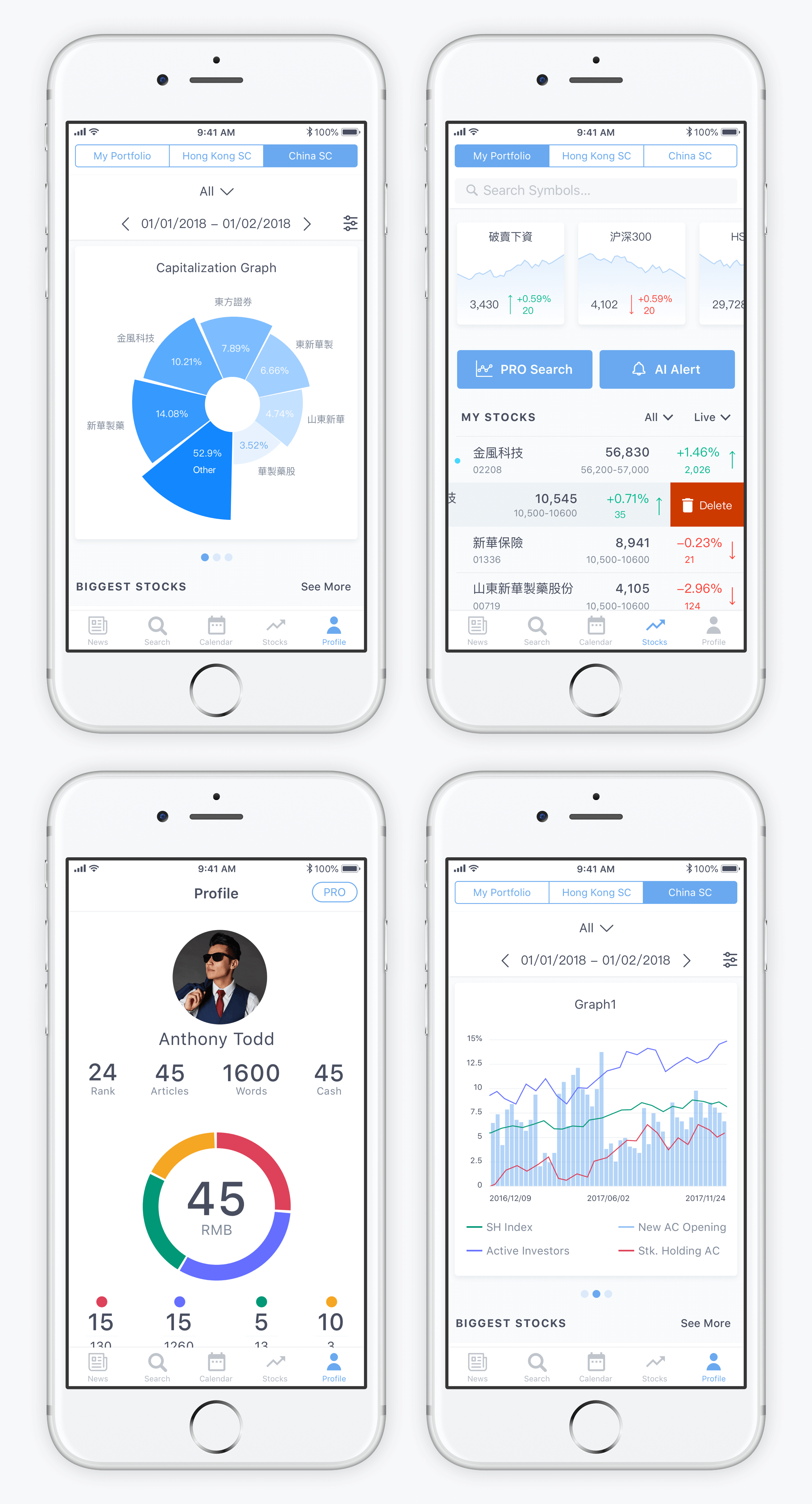bitex light UI design mobile app