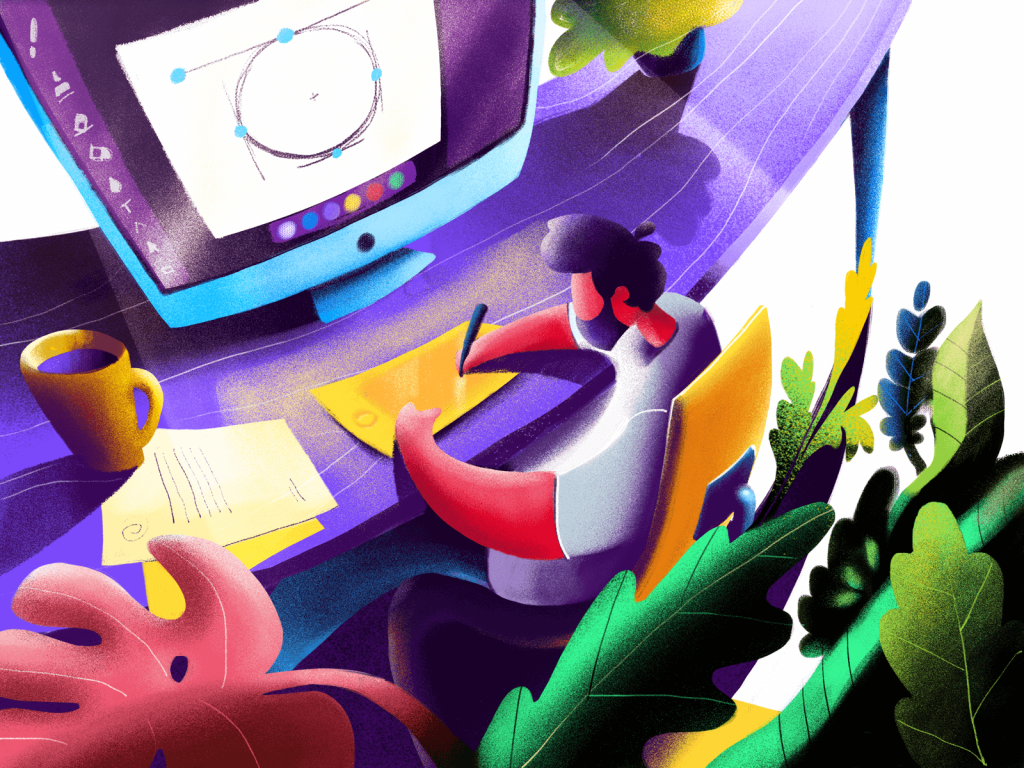 design workspace illustration tubik