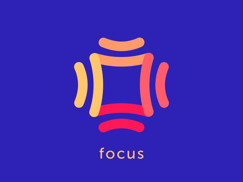 focus logo animation tubik design