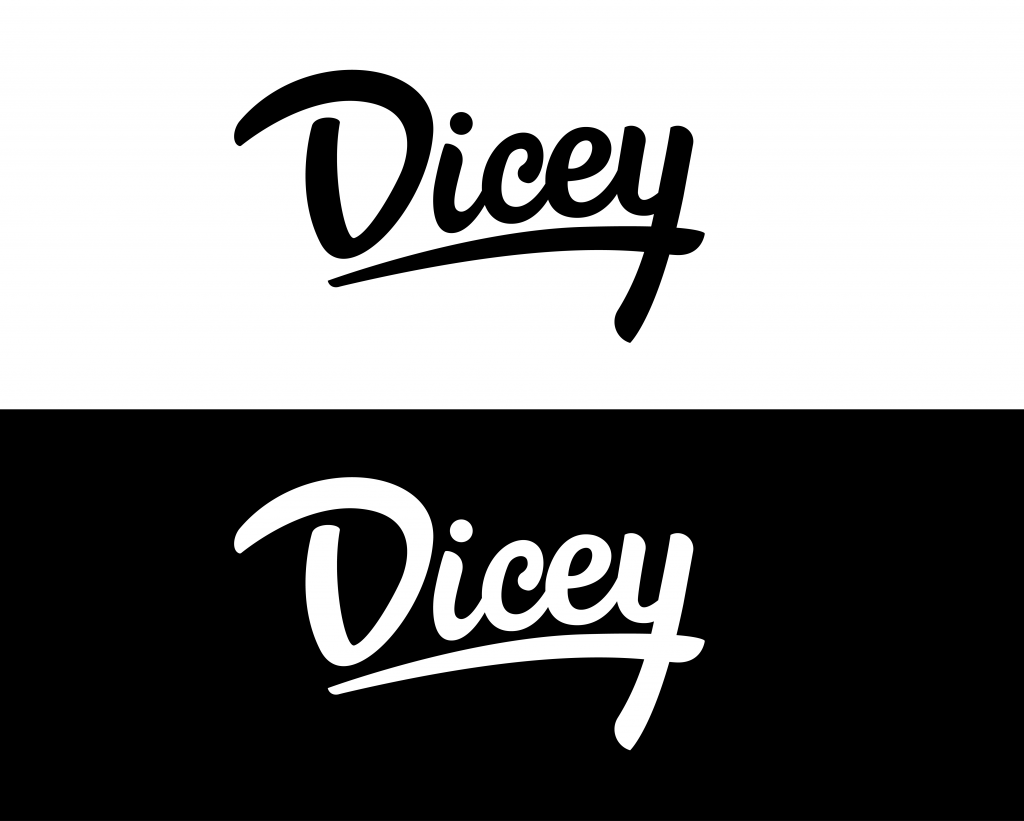 dicey design case study logo black and white