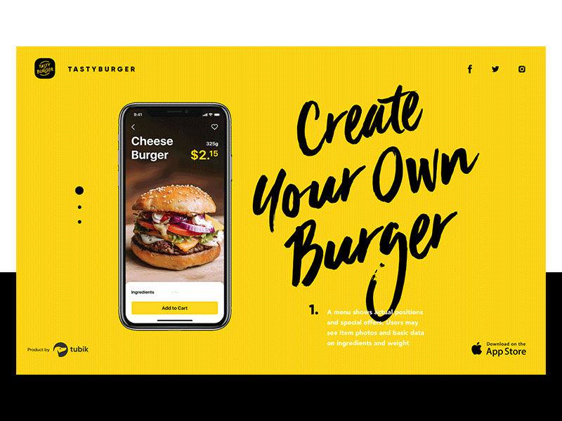 tasty burger ui design case study_tubik