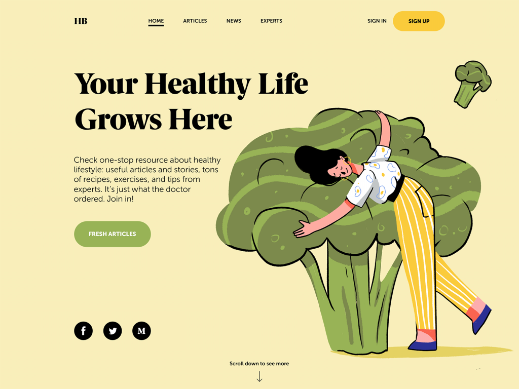 health blog webdesign tubik