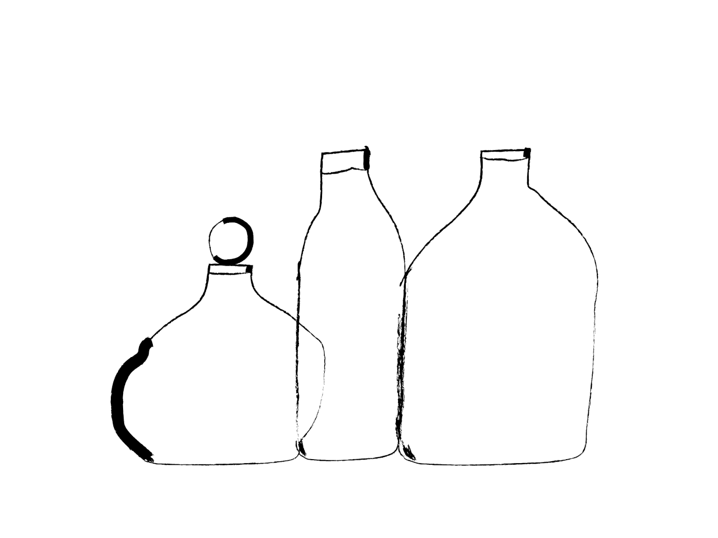 bottles animation design wine brand