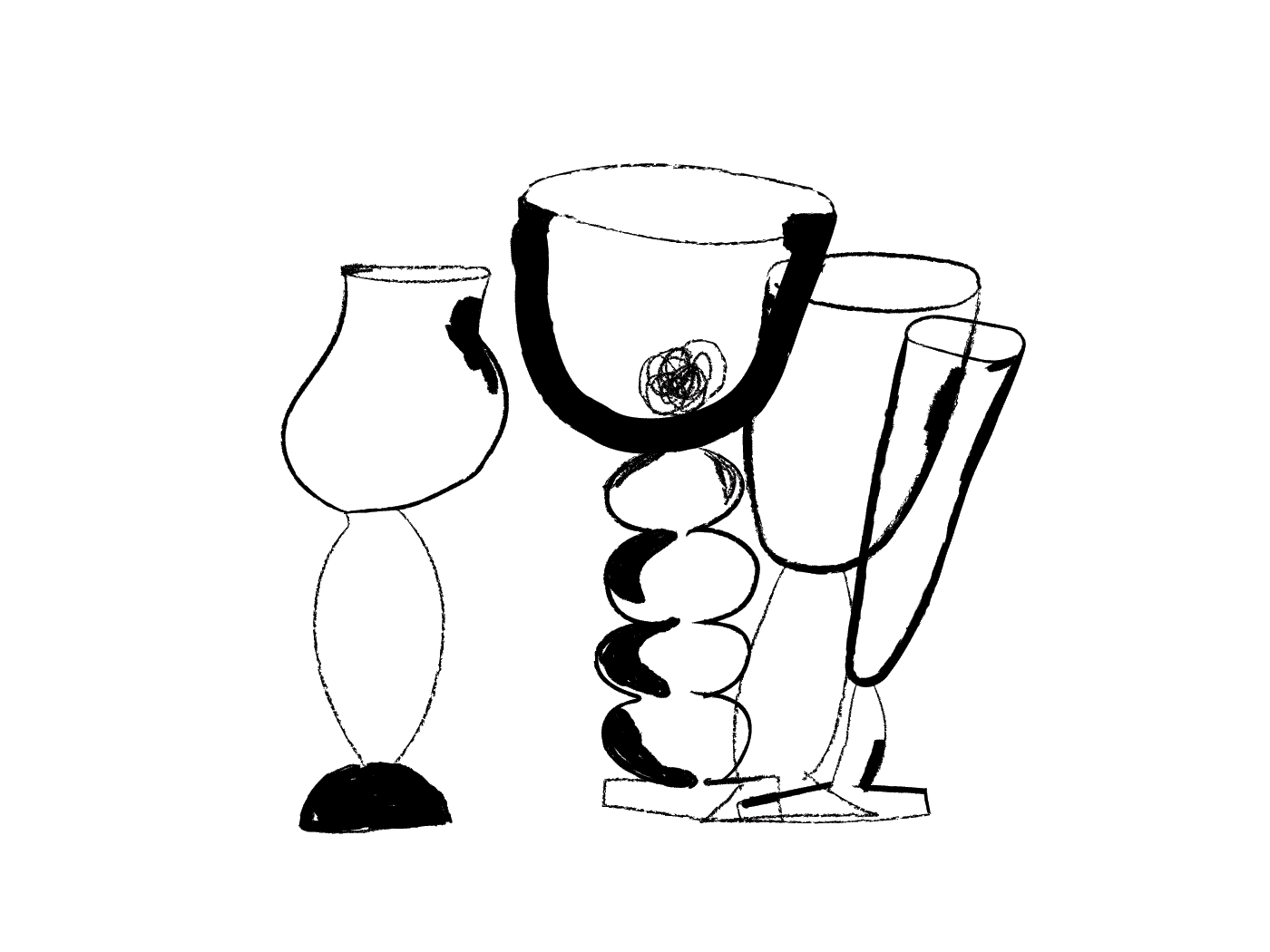 glasses graphics animation wine brand