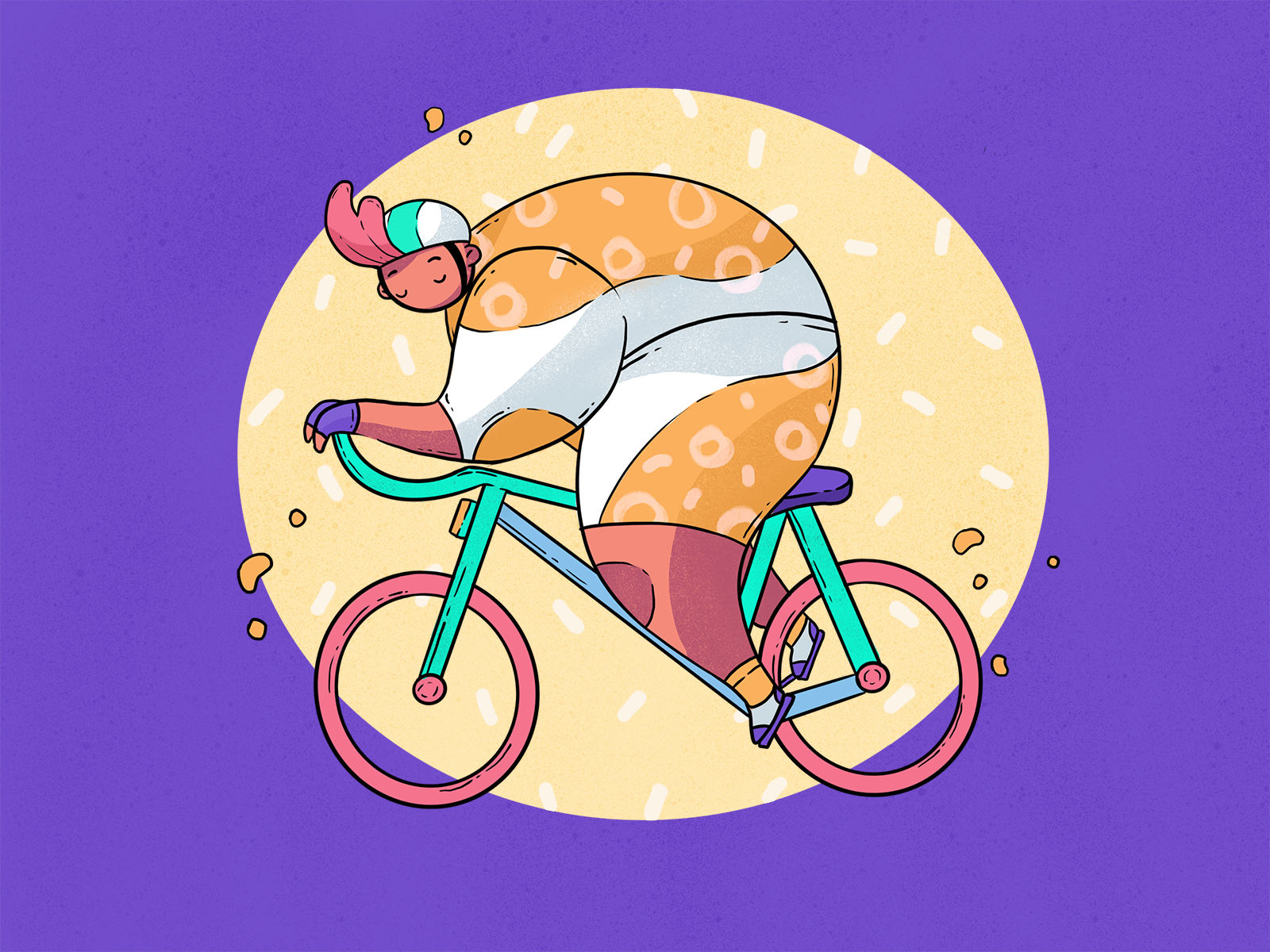 cycling joy illustration