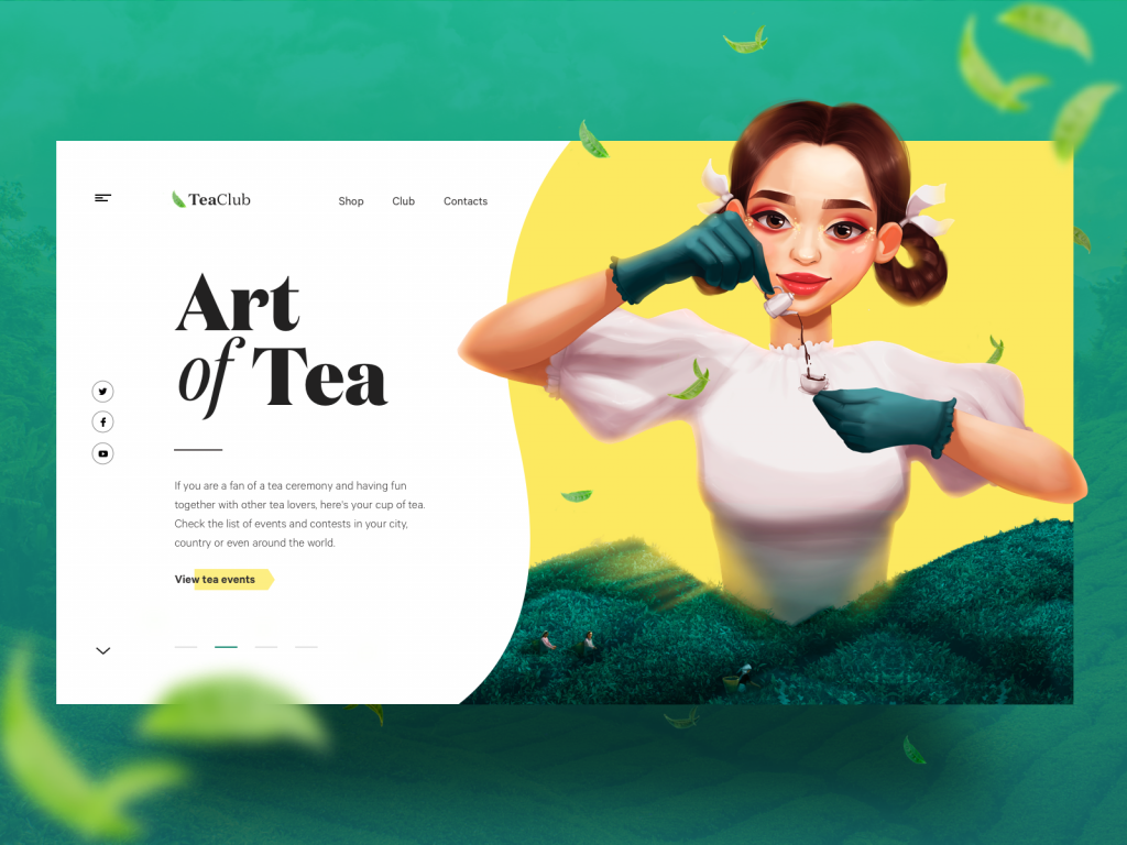 tea club website design tubik