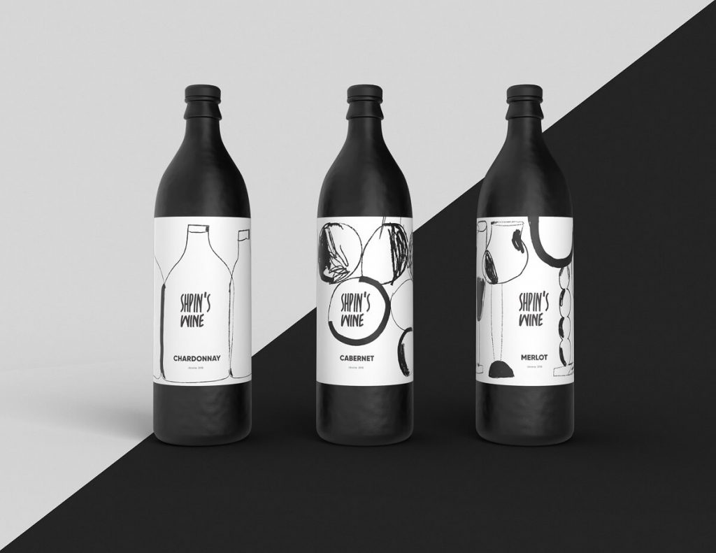 wine brand design bottles
