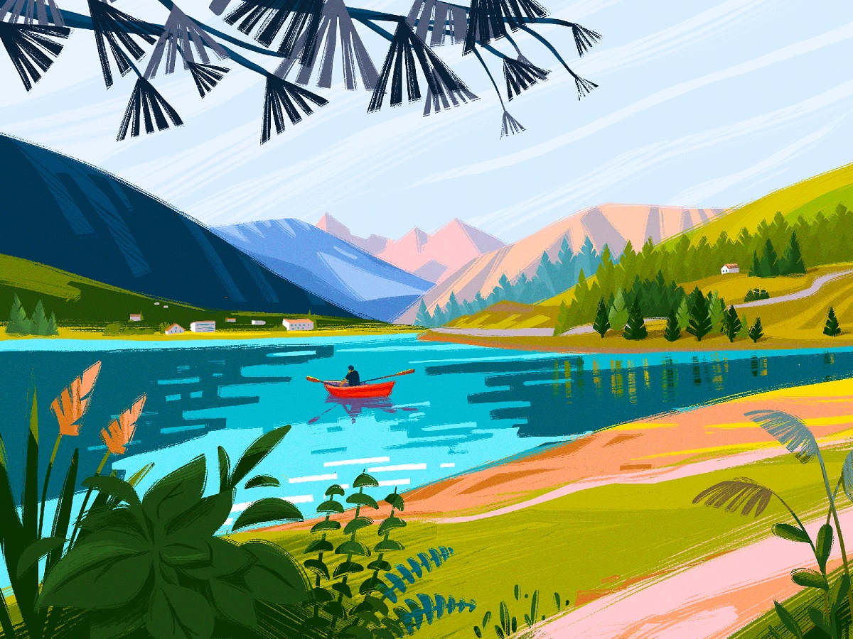 Digital Art Illustration Scenery Slaveryinamerica20thcentury   Rhaetian Alps Illustration Tubikarts 