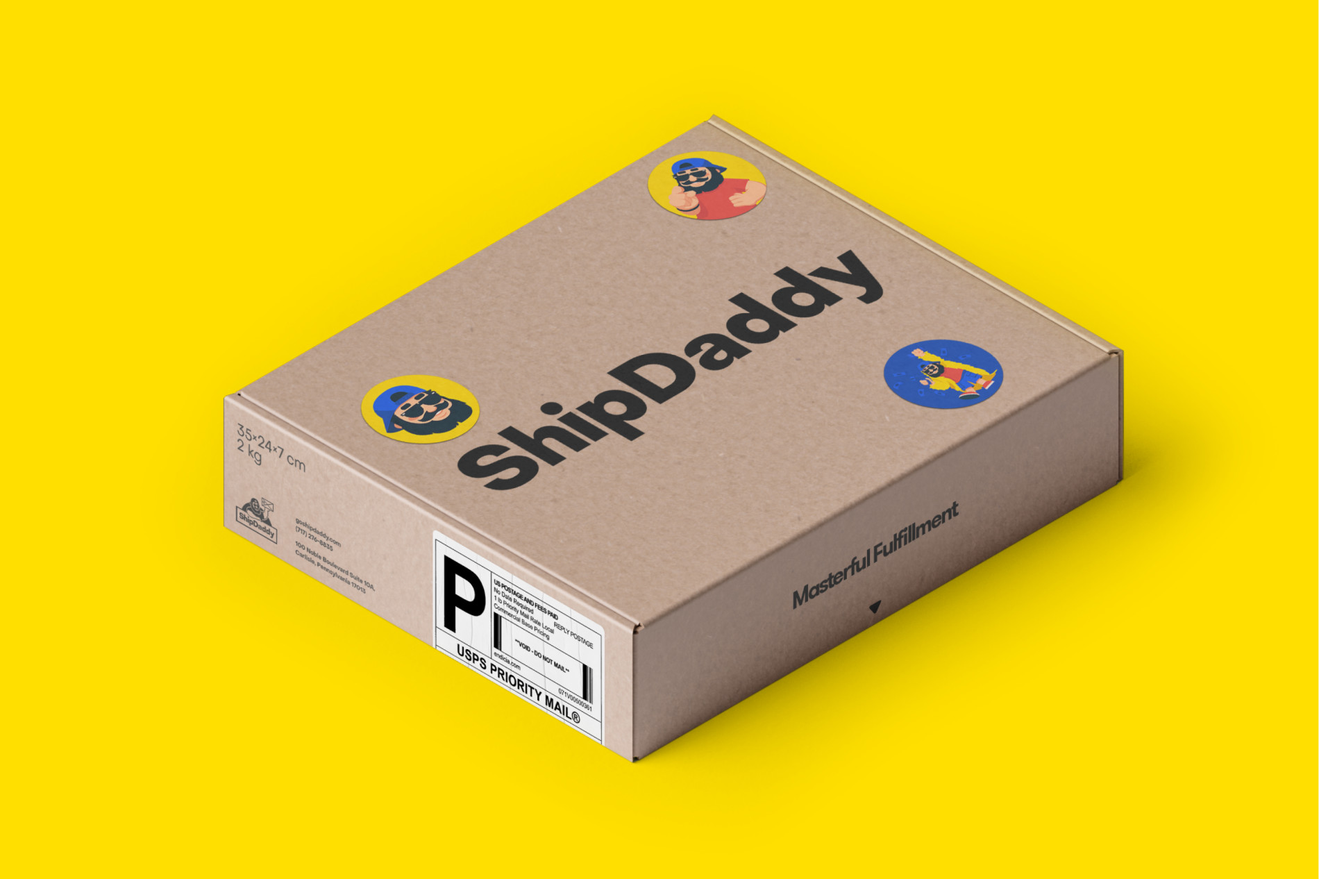 box packaging shipdaddy identity design