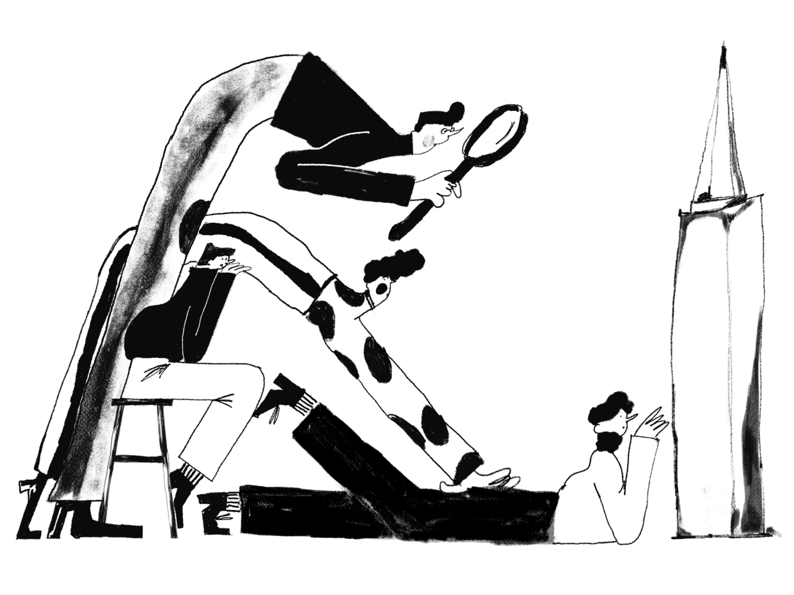 black and white illustrations