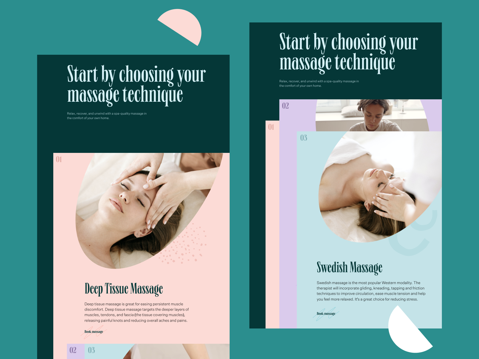 massage services website design tubik studio