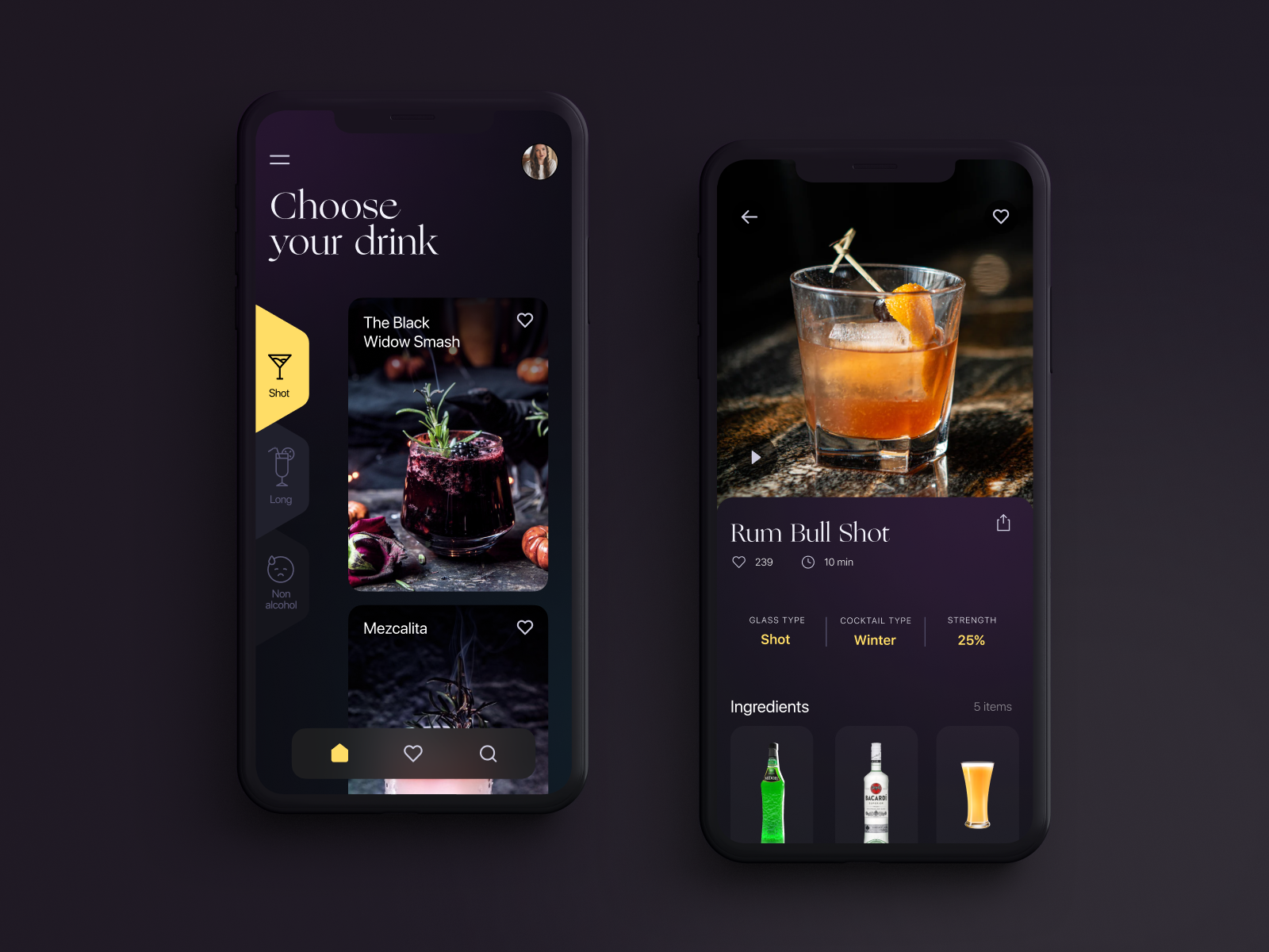 drink guide app tubik design