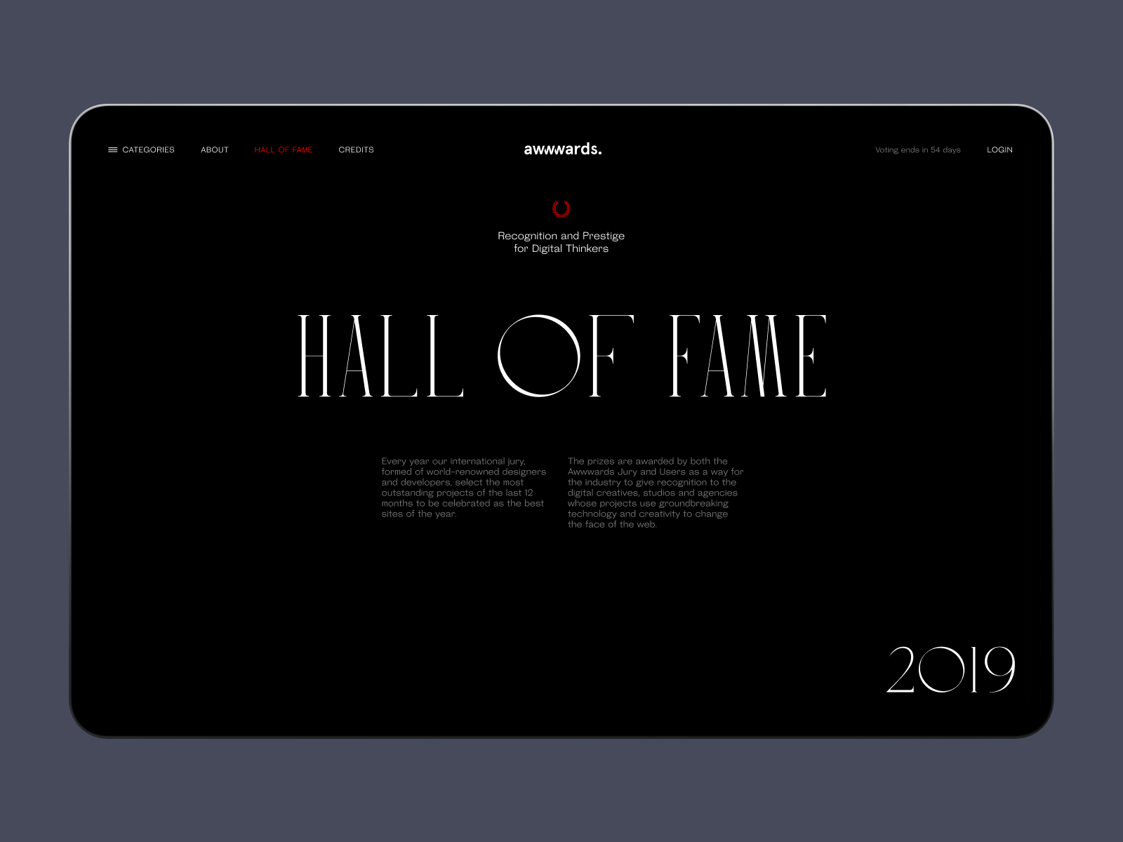 hall of fame awwwards website tubik