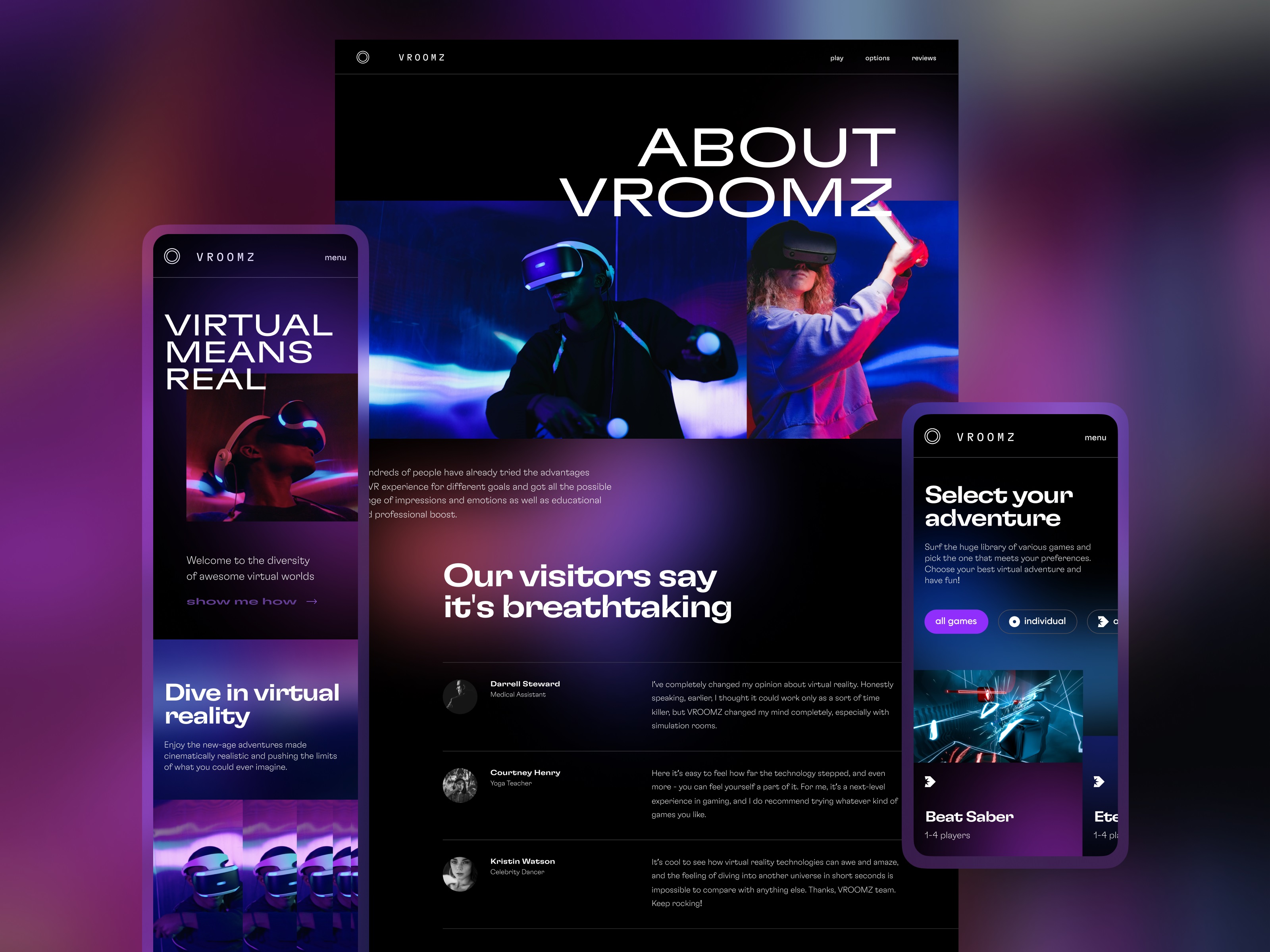 VR rooms wesite about page tubik design