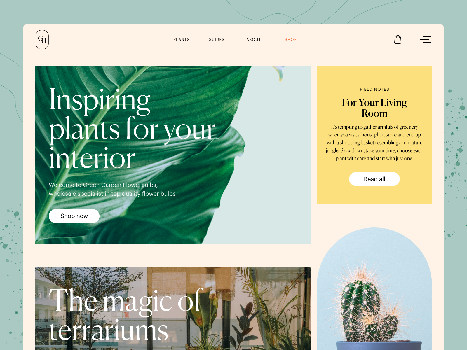 gardening company ecommerce website tubik design