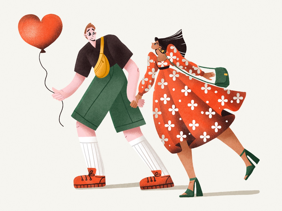 love illustration tubikarts romantic vibes