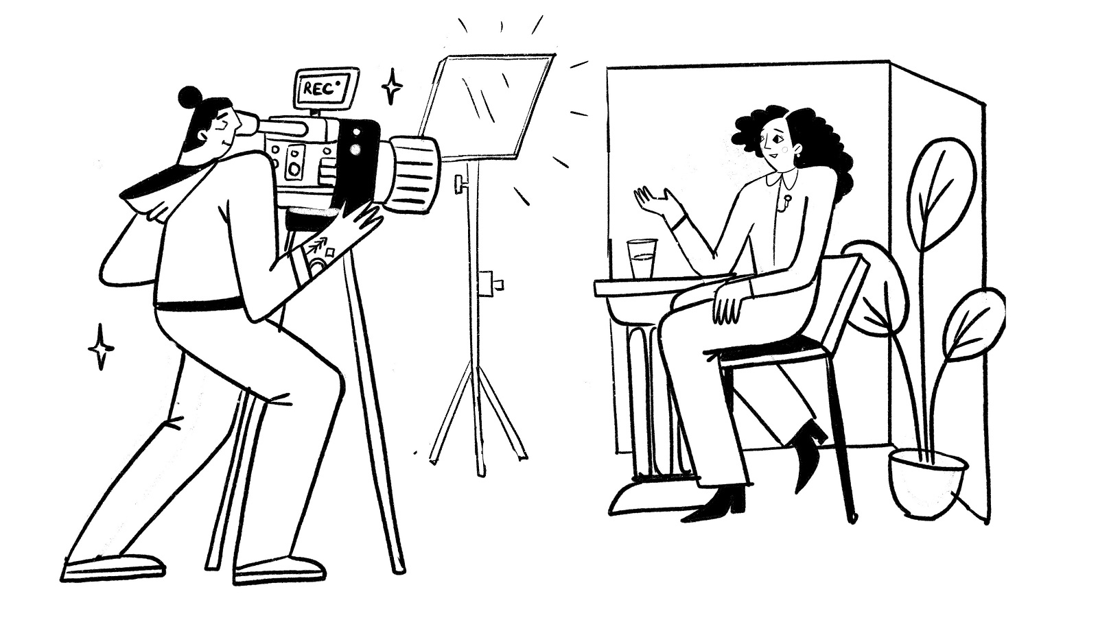 cube video blog illustrations case study sketch