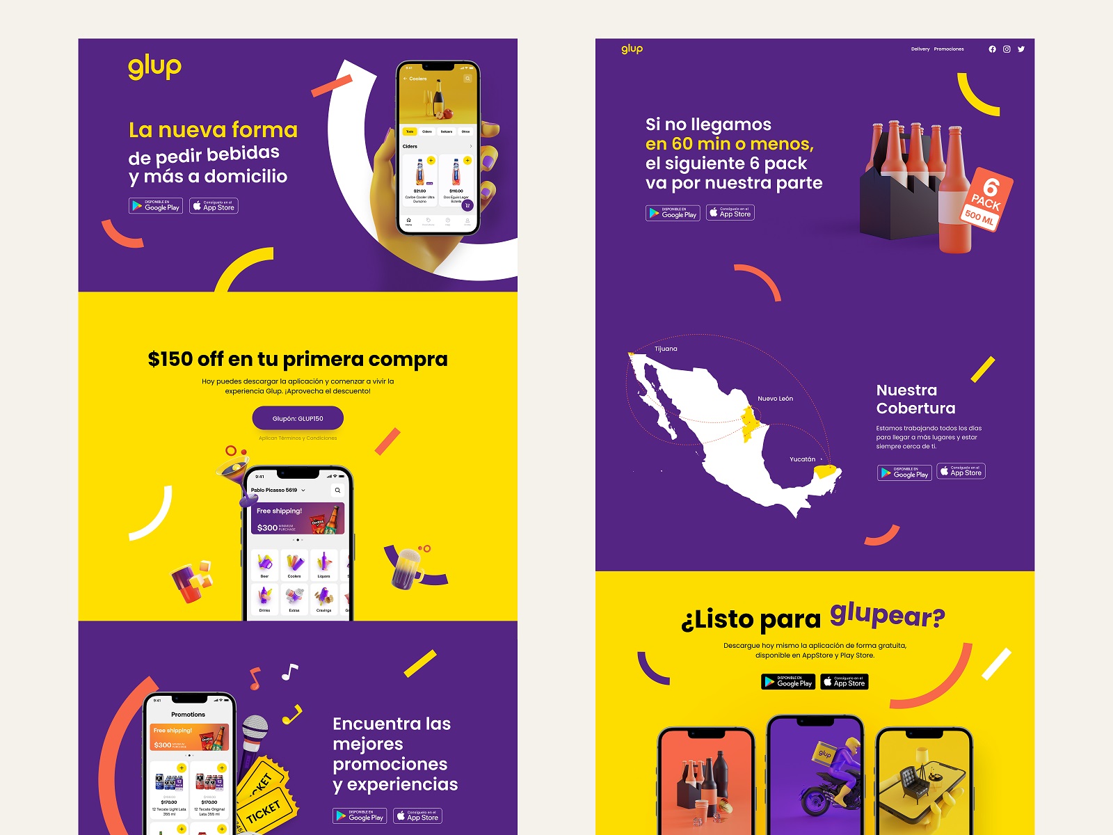 glup case study tubik design landing page