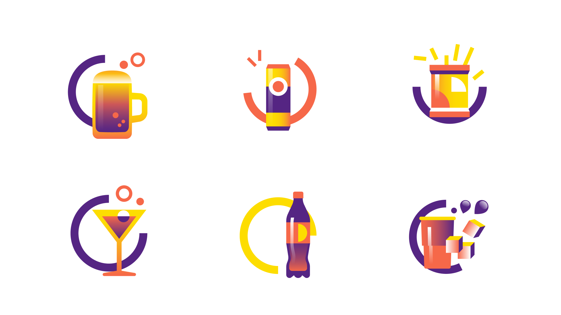 glup delivery app branding case study icons