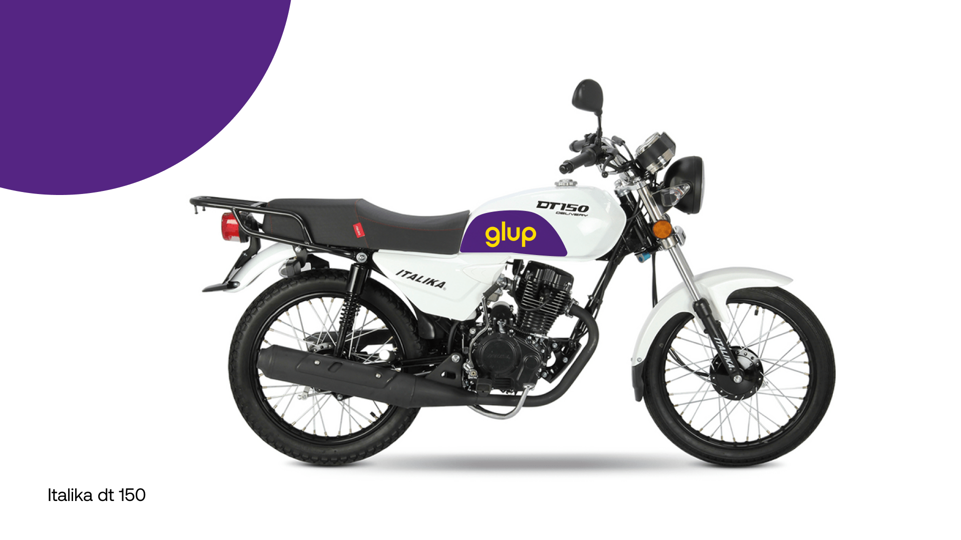 glup delivery app branding case study motorbike livery