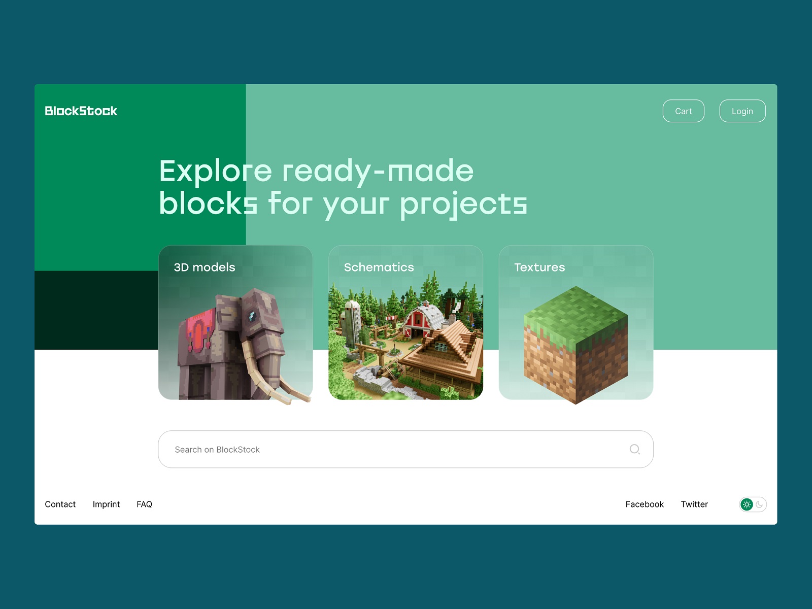 BlockStock website design home page tubik