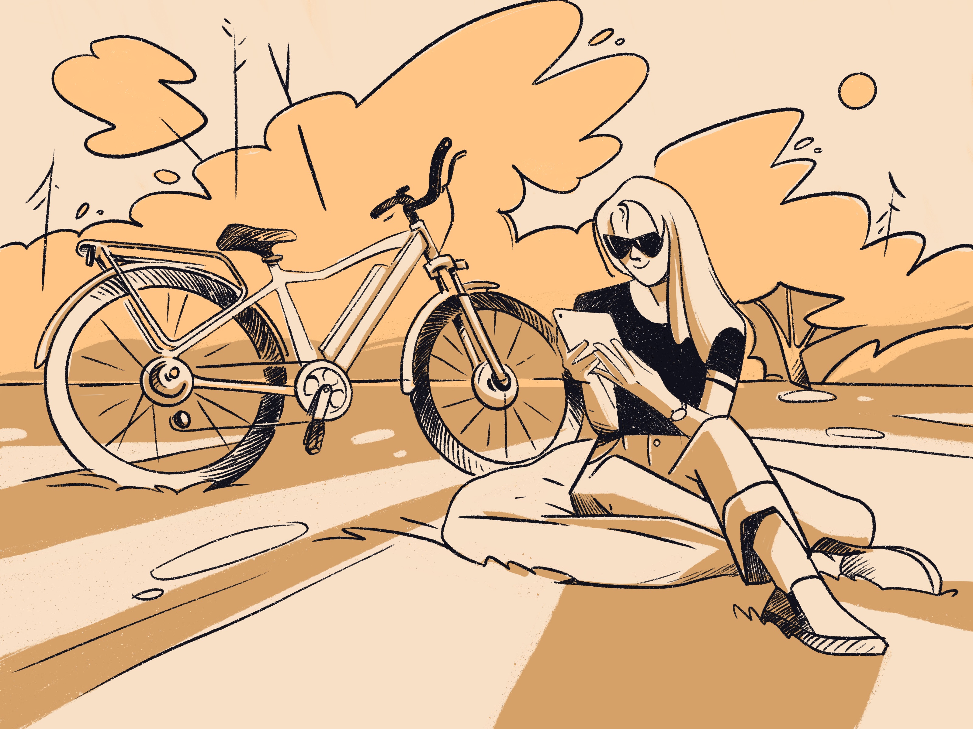 biker break illustration tubik arts blog
