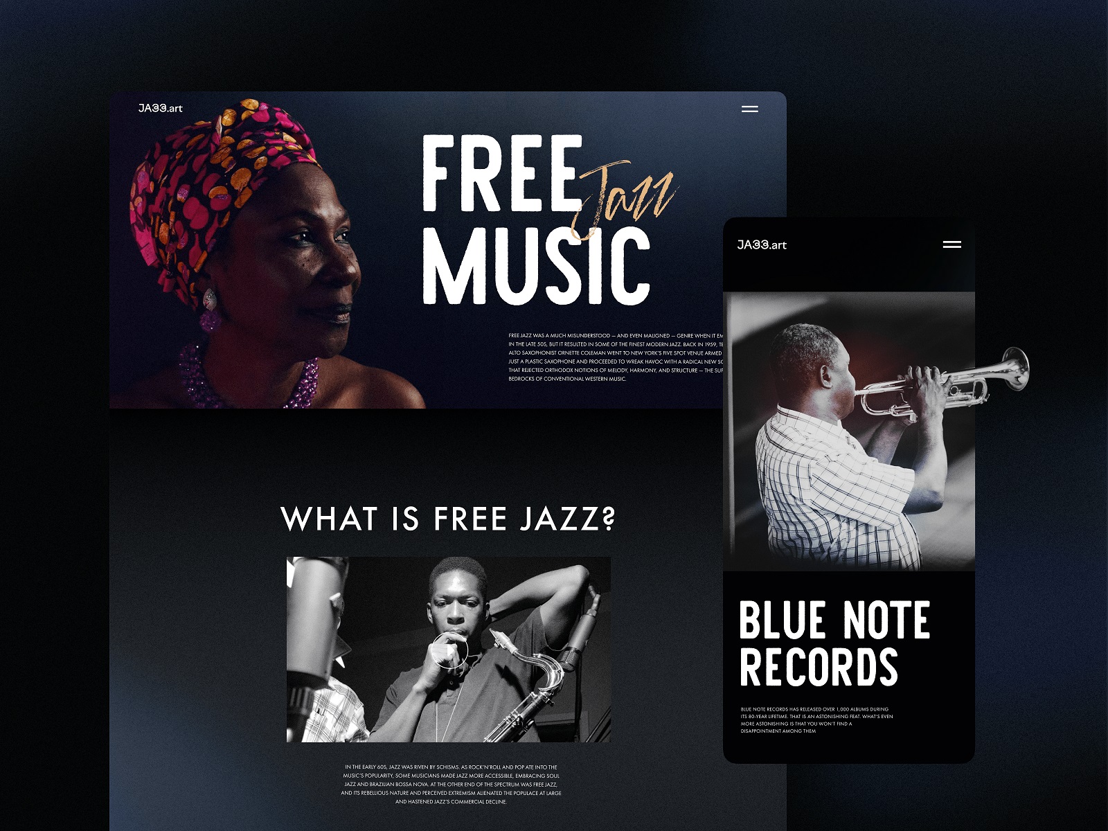 jazz history website tubik