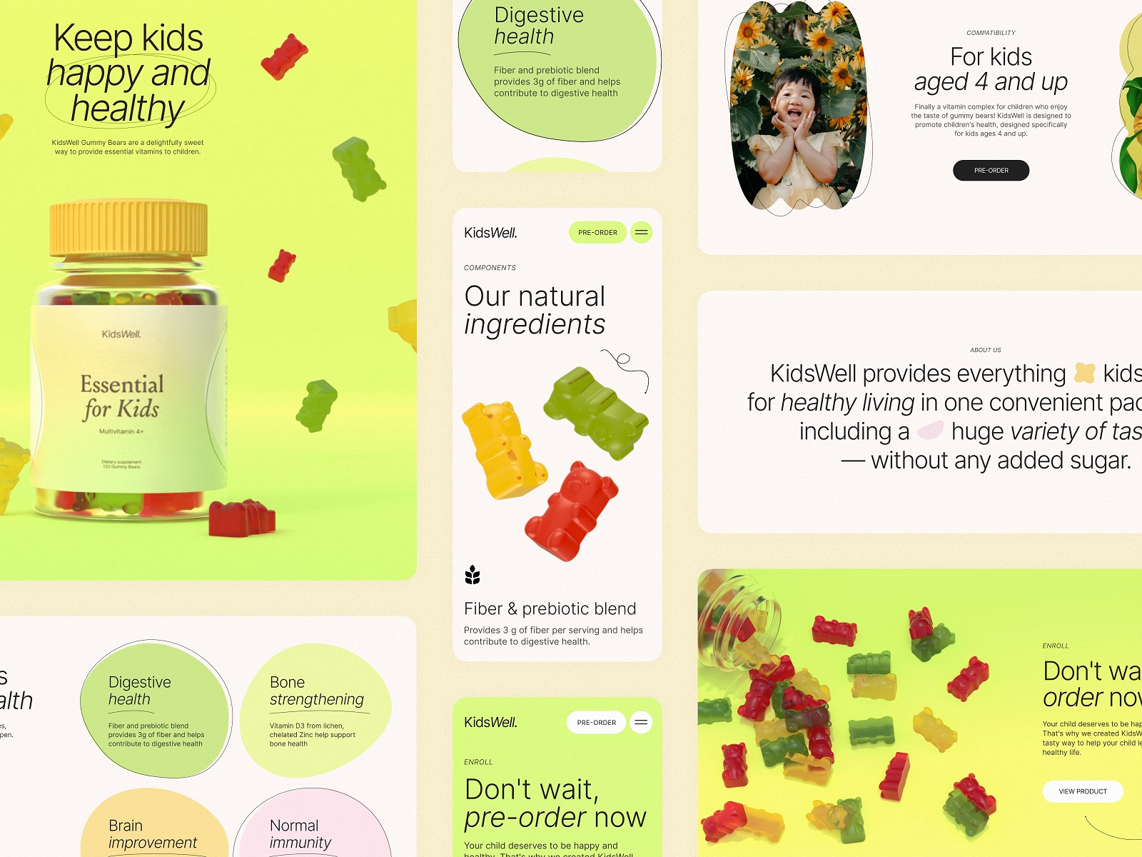 kids health website tubik design