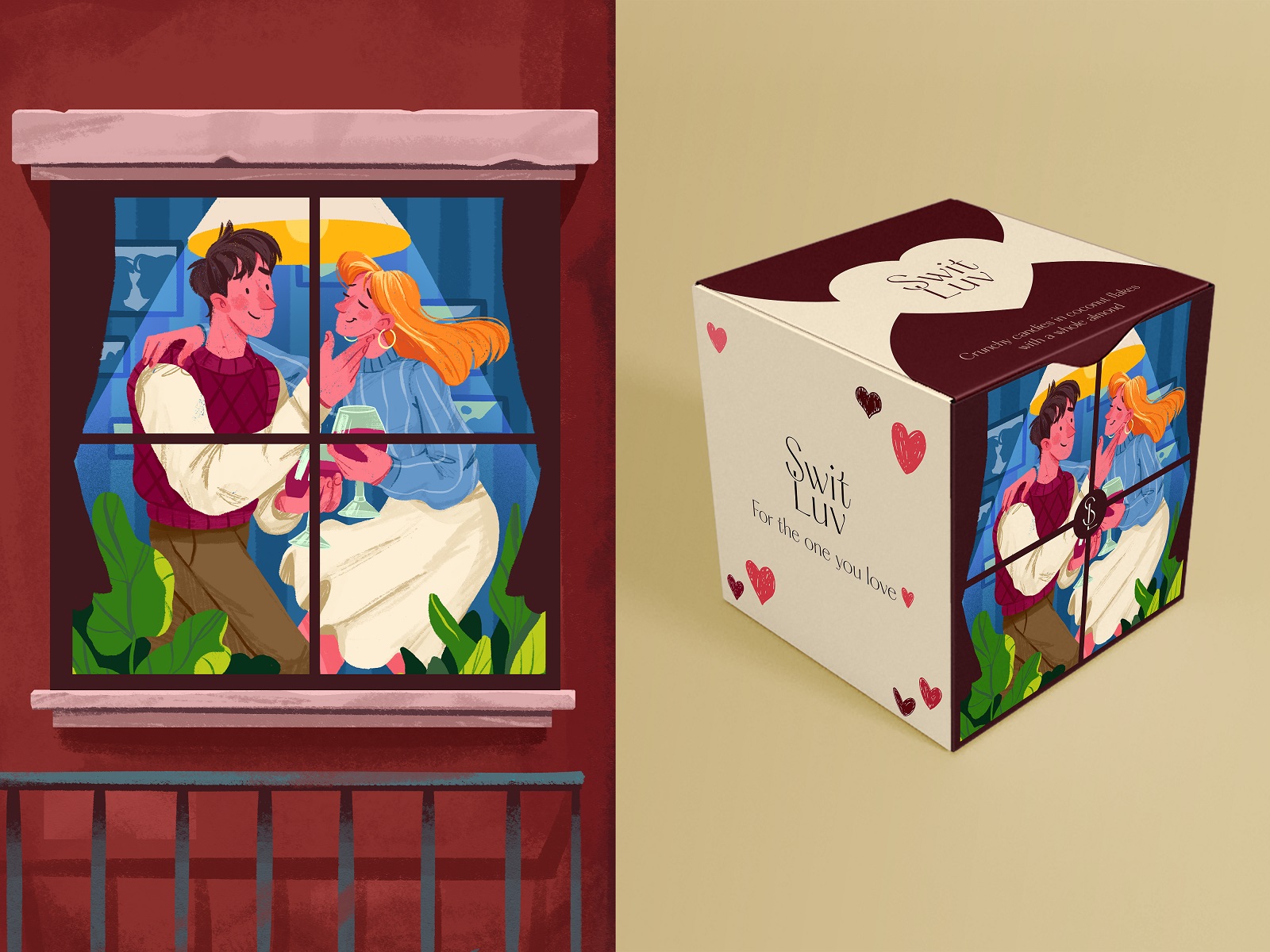 love romantic sweets tubikarts illustrations