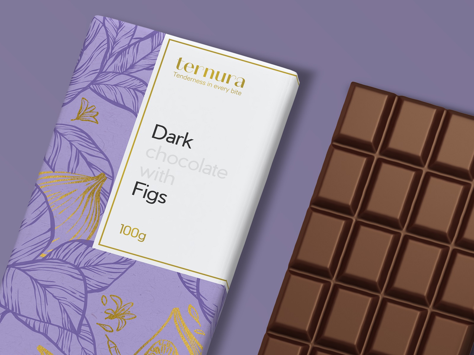 Chocolate bar packaging design tubik