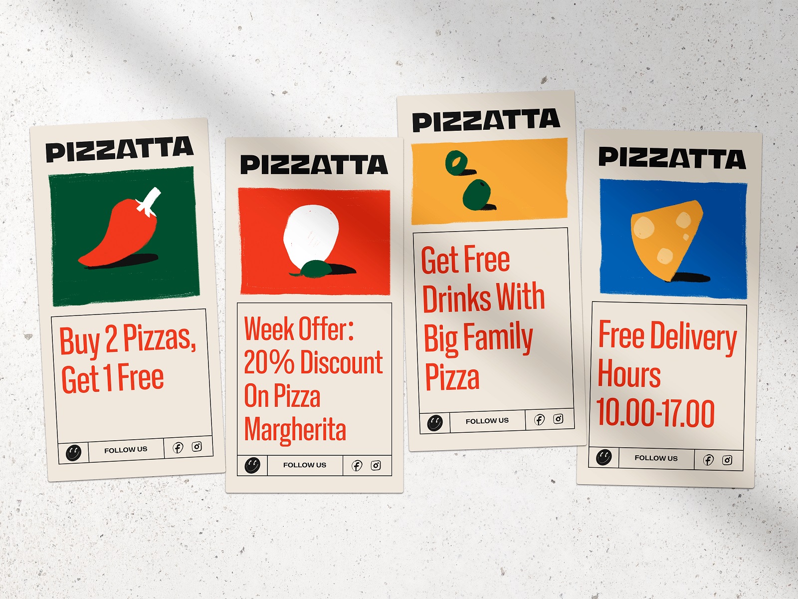 pizza restaurant brand graphics tubik arts