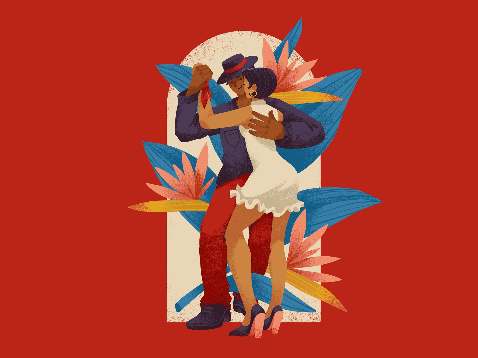 bachata illustration dance festival poster tubikarts